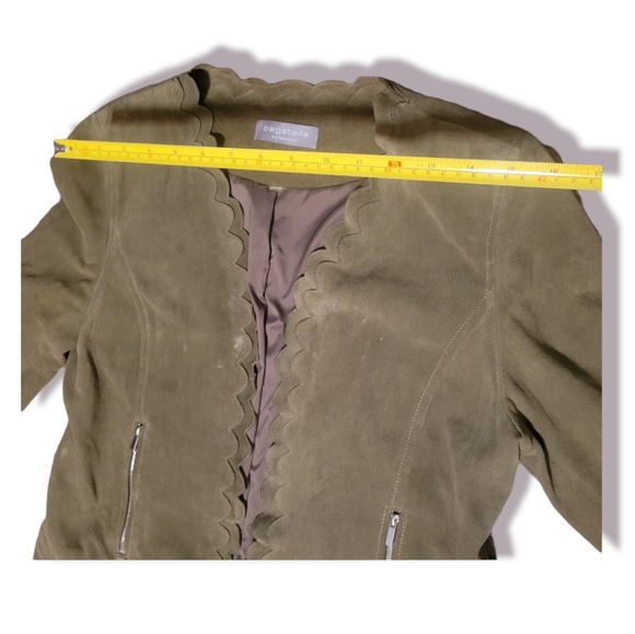 Bagatelle Collection Genue Leather Suede Jacket Coat Blazer - Picture 5 of 9